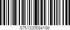 Código de barras (EAN, GTIN, SKU, ISBN): '0751320594198'