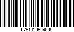 Código de barras (EAN, GTIN, SKU, ISBN): '0751320594839'