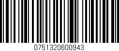 Código de barras (EAN, GTIN, SKU, ISBN): '0751320600943'
