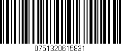 Código de barras (EAN, GTIN, SKU, ISBN): '0751320615831'