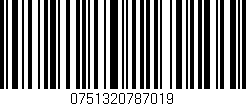 Código de barras (EAN, GTIN, SKU, ISBN): '0751320787019'