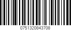 Código de barras (EAN, GTIN, SKU, ISBN): '0751320843708'