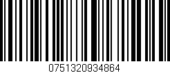Código de barras (EAN, GTIN, SKU, ISBN): '0751320934864'
