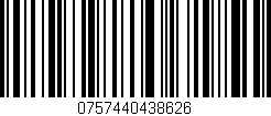 Código de barras (EAN, GTIN, SKU, ISBN): '0757440438626'