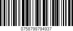 Código de barras (EAN, GTIN, SKU, ISBN): '0758799794937'