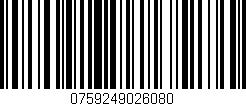 Código de barras (EAN, GTIN, SKU, ISBN): '0759249026080'