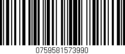 Código de barras (EAN, GTIN, SKU, ISBN): '0759581573990'