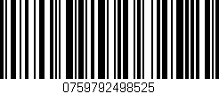 Código de barras (EAN, GTIN, SKU, ISBN): '0759792498525'
