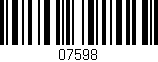 Código de barras (EAN, GTIN, SKU, ISBN): '07598'