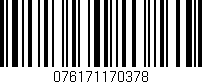 Código de barras (EAN, GTIN, SKU, ISBN): '076171170378'