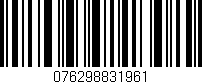 Código de barras (EAN, GTIN, SKU, ISBN): '076298831961'