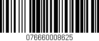 Código de barras (EAN, GTIN, SKU, ISBN): '076660008625'