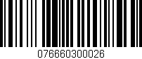 Código de barras (EAN, GTIN, SKU, ISBN): '076660300026'