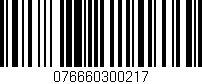 Código de barras (EAN, GTIN, SKU, ISBN): '076660300217'