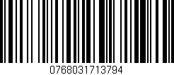 Código de barras (EAN, GTIN, SKU, ISBN): '0768031713794'