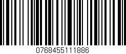 Código de barras (EAN, GTIN, SKU, ISBN): '0768455111886'