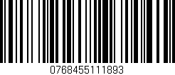 Código de barras (EAN, GTIN, SKU, ISBN): '0768455111893'