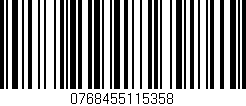 Código de barras (EAN, GTIN, SKU, ISBN): '0768455115358'