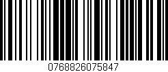 Código de barras (EAN, GTIN, SKU, ISBN): '0768826075847'