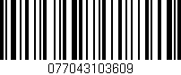 Código de barras (EAN, GTIN, SKU, ISBN): '077043103609'