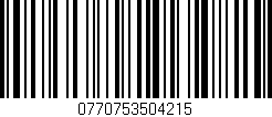 Código de barras (EAN, GTIN, SKU, ISBN): '0770753504215'