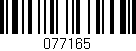 Código de barras (EAN, GTIN, SKU, ISBN): '077165'