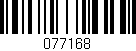 Código de barras (EAN, GTIN, SKU, ISBN): '077168'