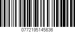 Código de barras (EAN, GTIN, SKU, ISBN): '0772195145636'
