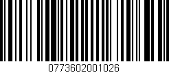 Código de barras (EAN, GTIN, SKU, ISBN): '0773602001026'