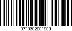 Código de barras (EAN, GTIN, SKU, ISBN): '0773602001903'