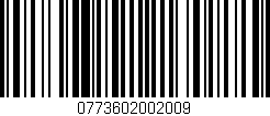 Código de barras (EAN, GTIN, SKU, ISBN): '0773602002009'