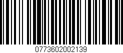 Código de barras (EAN, GTIN, SKU, ISBN): '0773602002139'