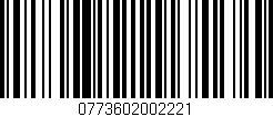 Código de barras (EAN, GTIN, SKU, ISBN): '0773602002221'