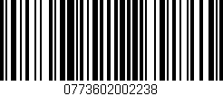 Código de barras (EAN, GTIN, SKU, ISBN): '0773602002238'