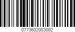 Código de barras (EAN, GTIN, SKU, ISBN): '0773602003082'