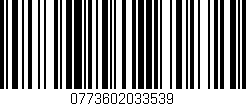 Código de barras (EAN, GTIN, SKU, ISBN): '0773602033539'