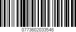 Código de barras (EAN, GTIN, SKU, ISBN): '0773602033546'