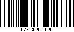 Código de barras (EAN, GTIN, SKU, ISBN): '0773602033829'