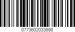Código de barras (EAN, GTIN, SKU, ISBN): '0773602033898'