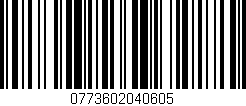 Código de barras (EAN, GTIN, SKU, ISBN): '0773602040605'