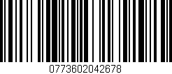 Código de barras (EAN, GTIN, SKU, ISBN): '0773602042678'