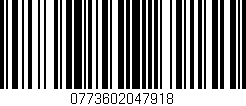 Código de barras (EAN, GTIN, SKU, ISBN): '0773602047918'