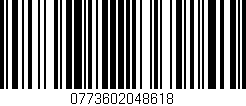 Código de barras (EAN, GTIN, SKU, ISBN): '0773602048618'