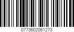 Código de barras (EAN, GTIN, SKU, ISBN): '0773602061273'
