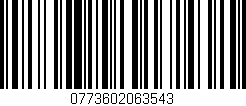 Código de barras (EAN, GTIN, SKU, ISBN): '0773602063543'