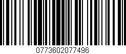 Código de barras (EAN, GTIN, SKU, ISBN): '0773602077496'