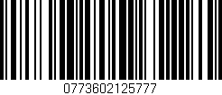 Código de barras (EAN, GTIN, SKU, ISBN): '0773602125777'
