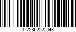 Código de barras (EAN, GTIN, SKU, ISBN): '0773602322046'