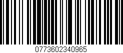 Código de barras (EAN, GTIN, SKU, ISBN): '0773602340965'