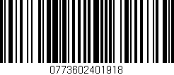 Código de barras (EAN, GTIN, SKU, ISBN): '0773602401918'